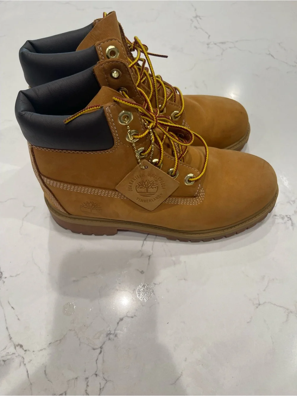 Timberland Wheat Brown Big Boy’s Lace-Up Work Boots